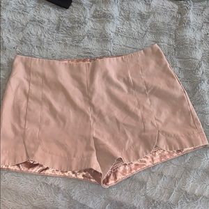 Forever 21 pink scalloped high waist shorts